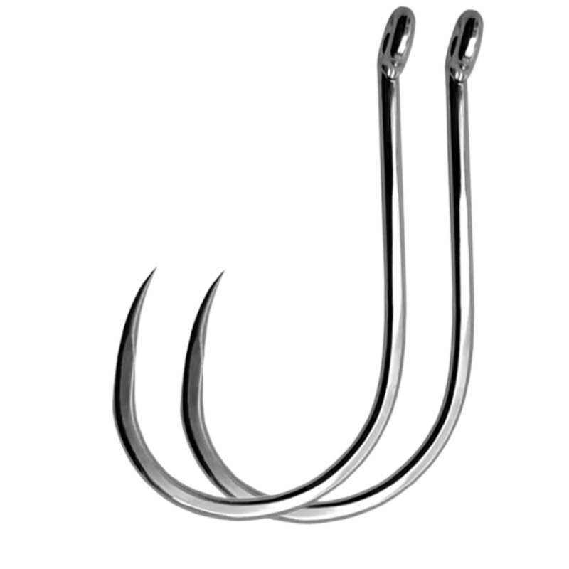 Fishing Hook Barbless - ตะขอตกปลาน้ำจืด #1-#10ชุดตะขอเบ็ดตกปลาไม่มีเงี่ยงตกปลามีตะขอเบ็ดตกปลาสีดำทรงกลมสำหรับตกปลาคาร์พ100ชิ้น