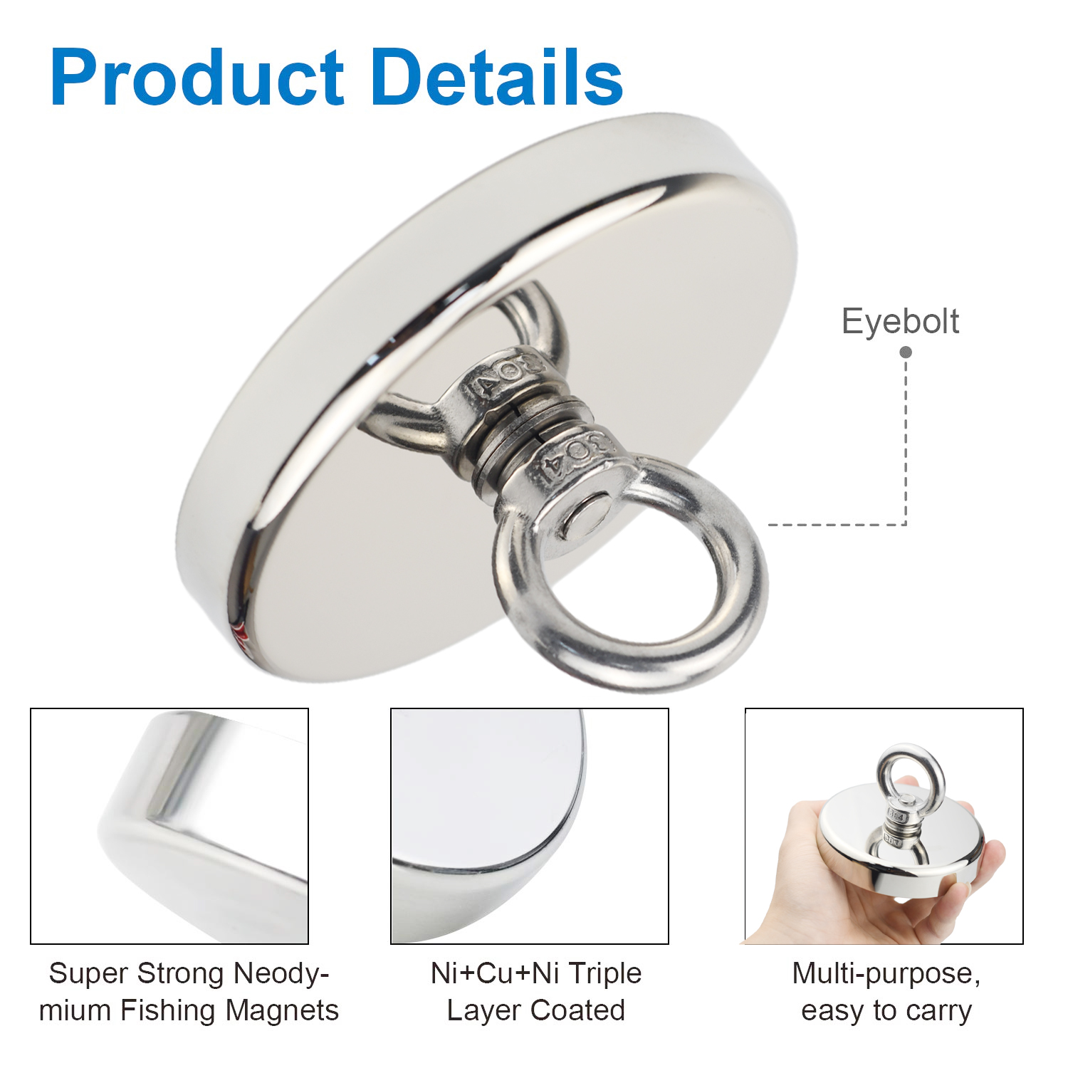 D90 ดึงสูงสุด 350 กก.Super Str - Fishing Hook Stainless Steel บทวิจารณ์และราคา